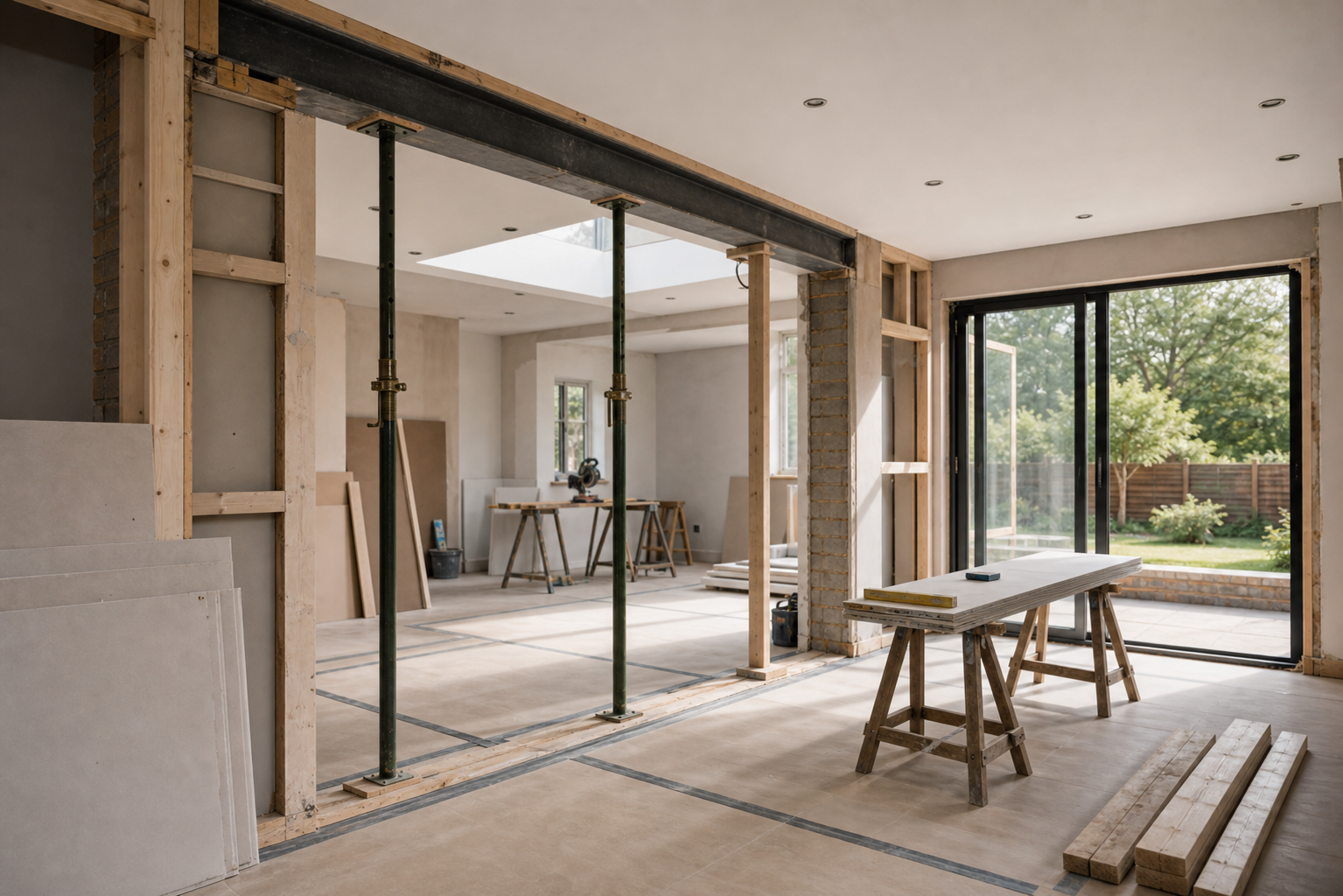 Domestic home layout reconfiguration in progress